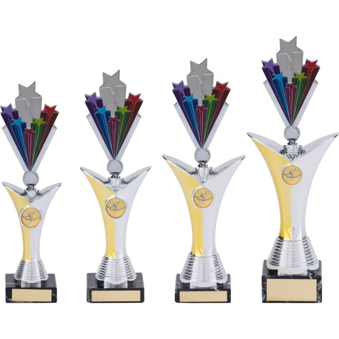 V-RISER STARBURST GYMNASTICS TROPHY - AVAILABLE IN 4 SIZES V-RISER STARBURST GYMNASTICS TROPHY - AVAILABLE IN 4 SIZES